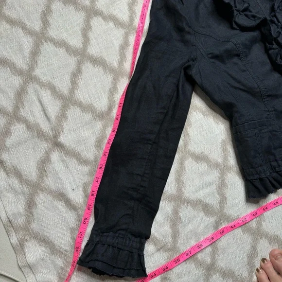 Black cropped linen jacket - Picture 11 of 13